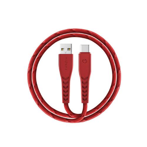 ENERGEA CABLE NYLOFLEX USB2.0 USB-A TO USB-C 5A 1.5M - RED