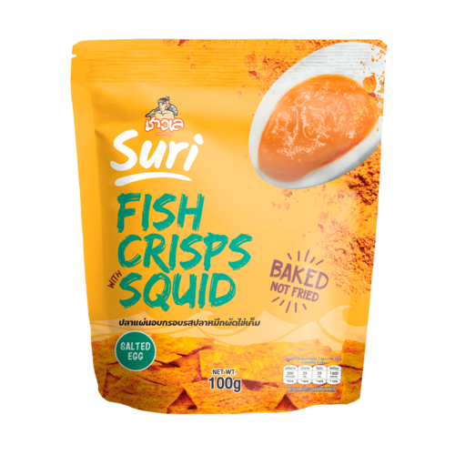 CHAOLAY Fish Crisps With Squid (Salted Egg) 100 g.