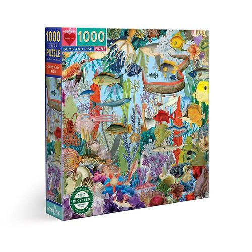 EEBOO - Gems and Fish 1000 Pc Sq Puzzle