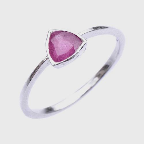 MINIM Fire Element Ring White Gold Plated - 52