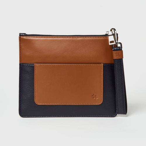 Longlai Two Tone Pouch Navy Colour
