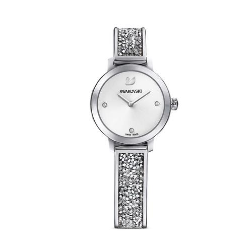 SWAROVSKI Cosmic Rock Watch, Metal bracelet, White, Stainless steel