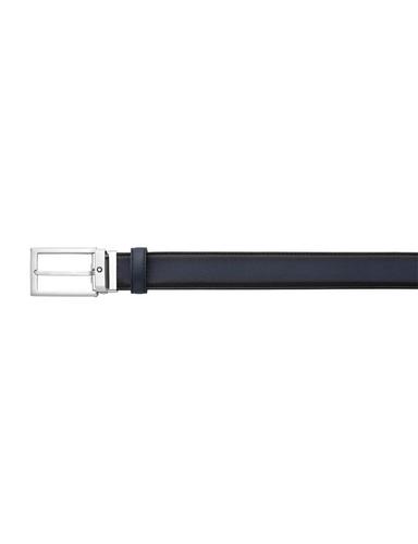 MONTBLANC Rectangular Shiny &amp; Matt Stainless Steel Pin Buckle Belt