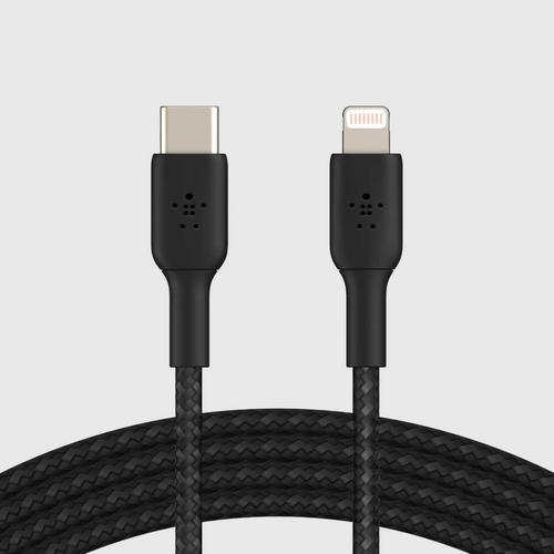 Belkin Pro Flex Charge USB-C to Lightning Cable with Cable Management *2 Meter - Black