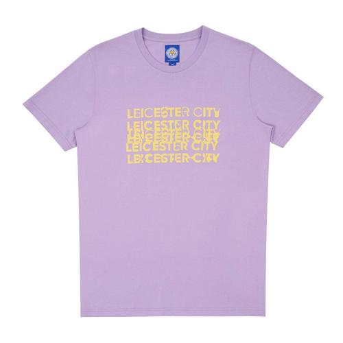 Leicester City Football Club T-Shirt  LCFC Stacked Violet Colour Size S