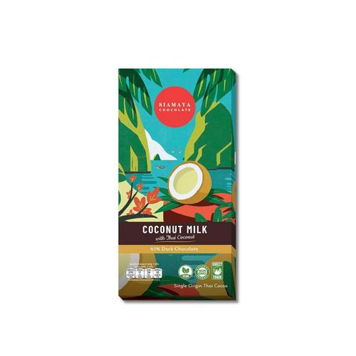 SIAMAYA COCONUT MILK DARK CHOCOLATE 75G.