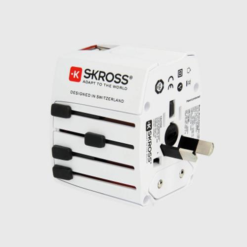 SKROSS MUV USB 2xA Asia Phase - White