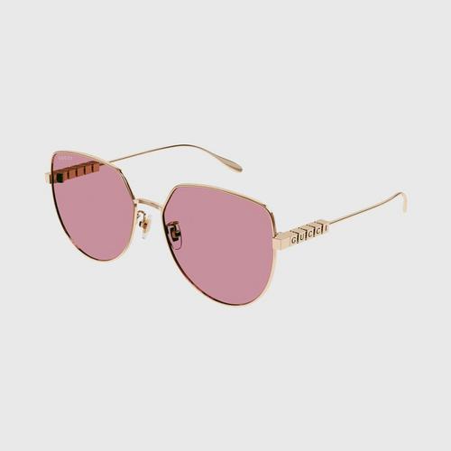 GUCCI LETTERING SHINY ROSE GOLD/PINK 58