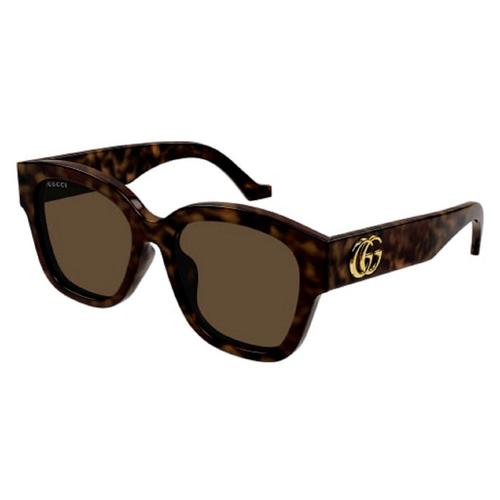 古驰 GUCCI (太陽眼鏡) GG1550SK SHINY DARK HAVANA/SOLID DARK BROWN SIZE 54