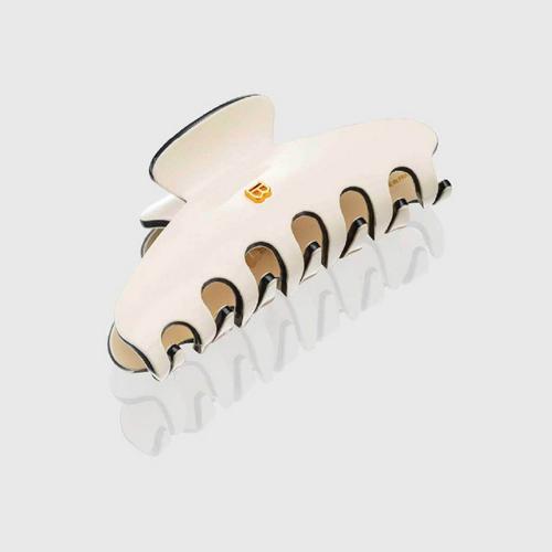 BALMAIN PARIS HAIR COUTURE Cellulose Acetate Pince a Cheveux Large - White/Black