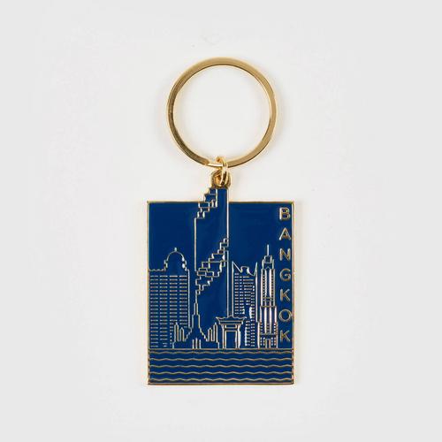 Mahanakhon SkyWalk Keychain Rainbow and Night Navy