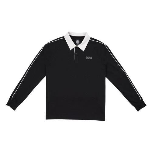 Leicester City Football Club Simple Direction  Long Sleeve Polo Shirt
Black Size S