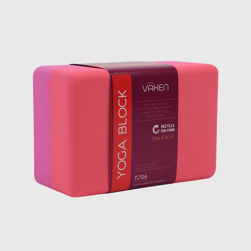 VAKEN Recycled Foam Yoga Block - Pink Blooming