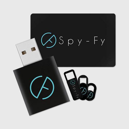 Spyfy隐私套件USB数据拦截器 4.5x2.3cm RFID拦截卡-8x5cm WebCam-2.5x1.5cm