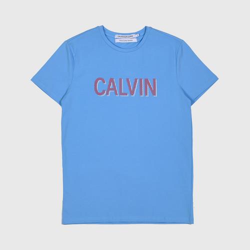 CALVIN KLEIN Logo Slim Tee Blue Size S