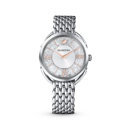 SWAROVSKI Crystalline Glam Watch, Metal bracelet, White, Stainless steel