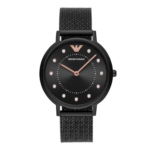 EMPORIO ARMANI Kappa Analog Black Stainless Steel Watch