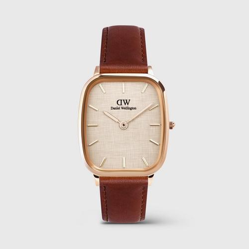 Daniel Wellington Marlon 32x36.30 圣莫斯亚麻表带玫瑰金