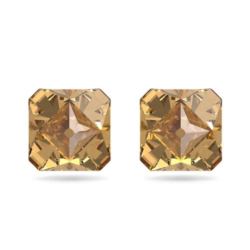 SWAROVSKI Ortyx Stud Earrings Pyramid Cut, Yellow, Gold-Tone Plated