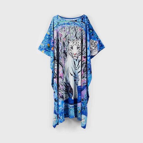 HOROSCARF Silk italy kaftan dress  Freesize - Tiger