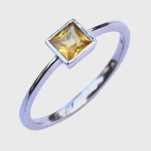 MINIM Earth Element Ring White Gold Plated - 52