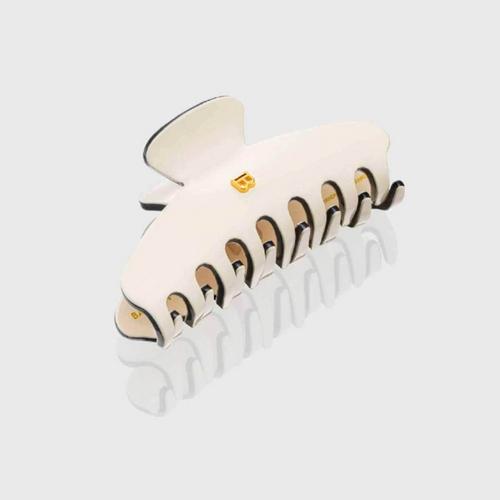 BALMAIN PARIS HAIR COUTURE Cellulose Acetate Pince a Cheveux Medium - White/Black