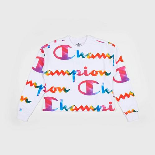 CHAMPION Crewneck Droptop Sweatshirt 114986-WL001 - White S