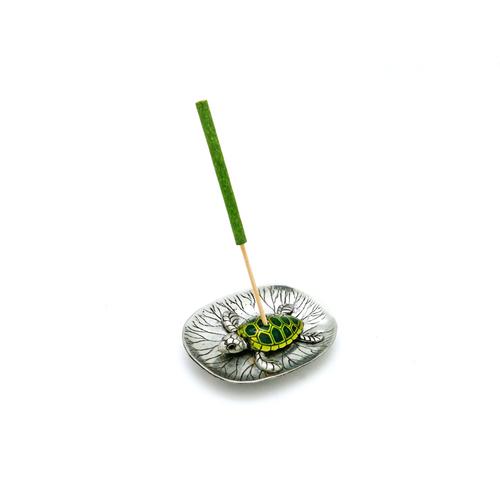 LOYFAR Incense holder, Turtle on a lotus leaf 4.5x5.5x1.5 cm