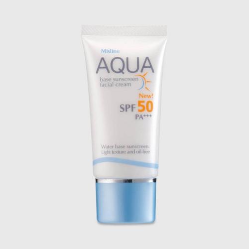MISTINE Aqua Base Sunscreen Facial Cream SPF 50 PA+++ - 20 g.