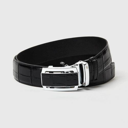 Longlai Crocodile Men Belt 1.5 Black Colour