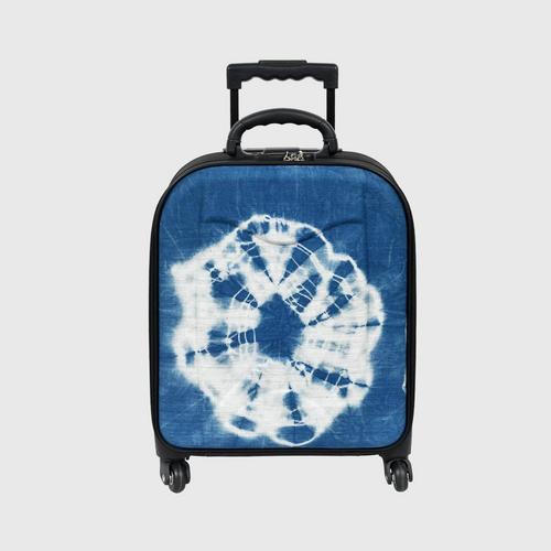 SOMPRASONG - Travel bag 4 wheels 16&quot; cotton hand push tie dye. Size
16x15x9 inches