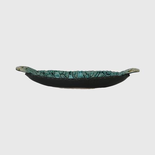 CHULABHORN  LOTUS Oval Shape Plate Blue A1026-44M