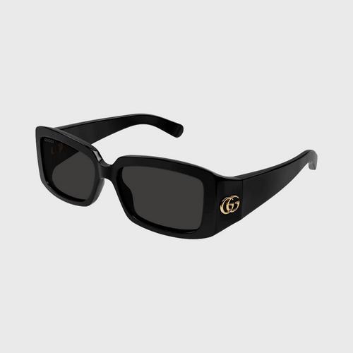 古驰 GUCCI (太陽眼鏡) GG CORNER COPY OF SHINY BLACK MAZZUCCHELLI/GREY 54