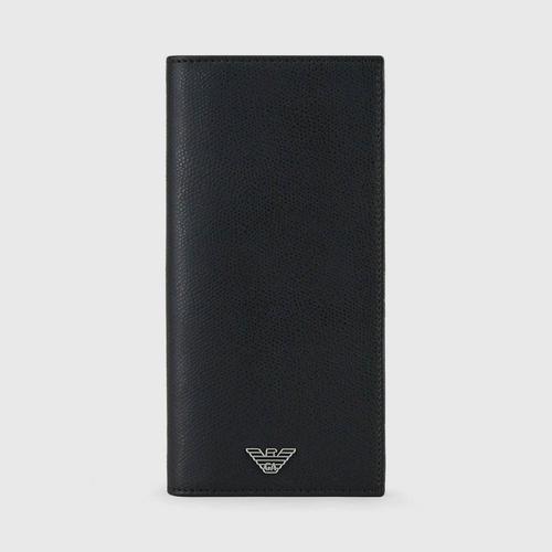 EMPORIO ARMANI Vertical wallet in printed leather