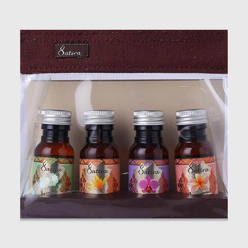 Satira Mini Set Legendary Flower Massage Oil 30 ml -Jasmine, Champaca,Orchid, Frangipani