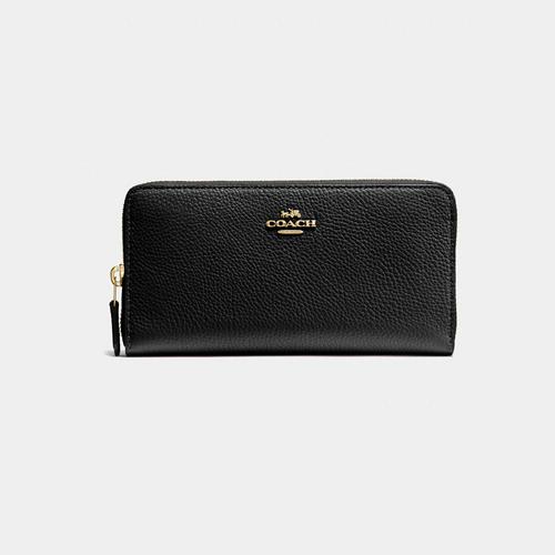 COACH Accordion Zip Wallet - Li/Black
