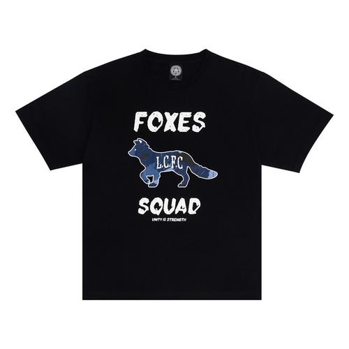 莱斯特城足球俱乐部 Foxes Squad 短袖T恤 - 黑色 - S