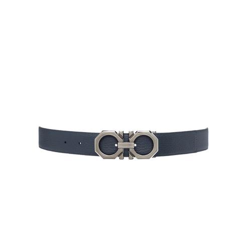 FERRAGAMO M.BELT DOUBLE ADJUSTABLE/BLUE SIZE 115