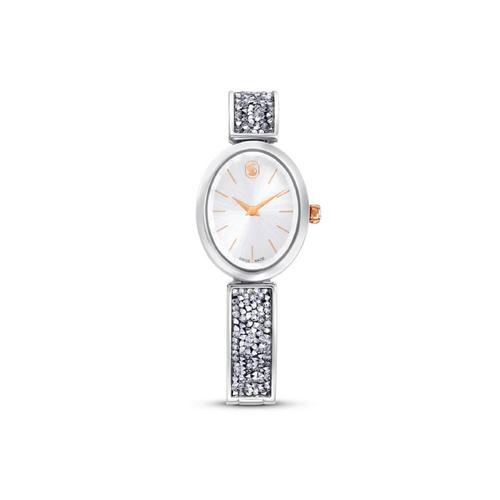 施华洛世 SWAROVSKI (手表 ) Crystal Rock Oval watch, Swiss Made, Metal
bracelet, White, Stainless steel