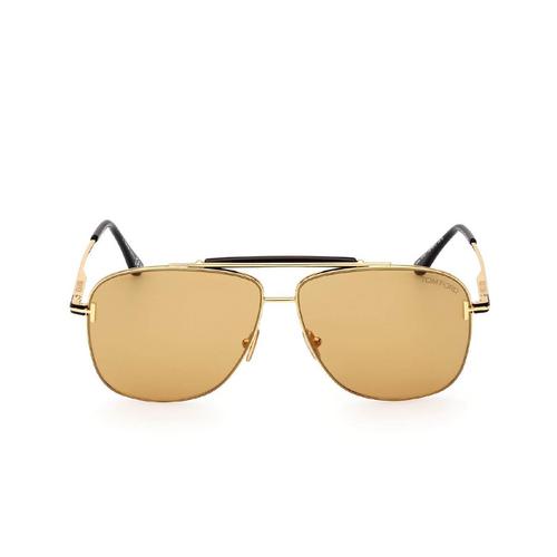 TOMFORD FT1017 SHINY DEEP GOLD FRAME AND BROWN LENS  Size 60