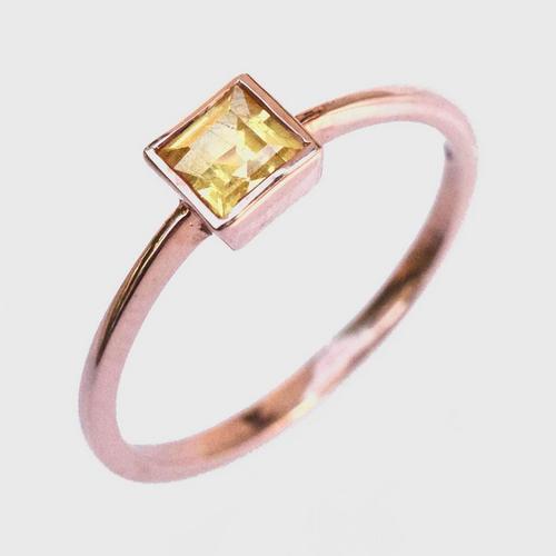 MINIM Earth Element Ring Pink Gold Plated - 53