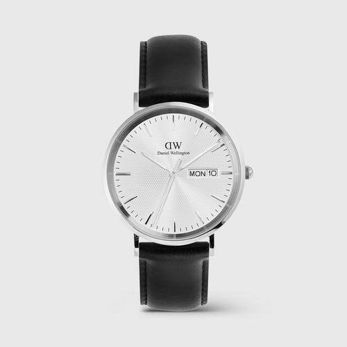 Daniel Wellington Classic 40 日期显示谢菲尔德白色表盘银色