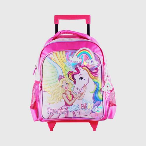 BARBIE Trolley Backpack Unicorn Made Me Do It 14&quot; - Pink