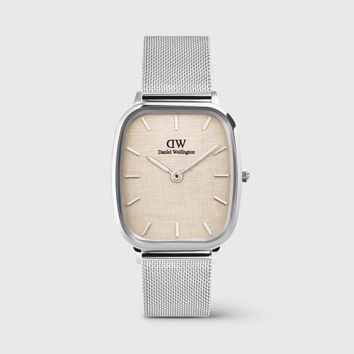 Daniel Wellington Marlon 32x36.30 银色亚麻表带