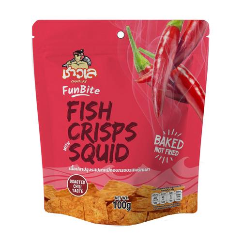 CHAOLAY FISH CRISPS W/SQUID ROASTED CHILI 100G