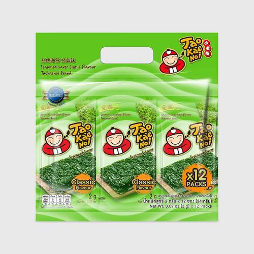 Taokaenoi Roasted Seaweed Classic Flavour (2g.x12 Packs).