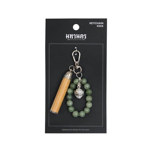 MAHANAKHON STONE JADE KEYCHAINS HANUMAN - GREEN