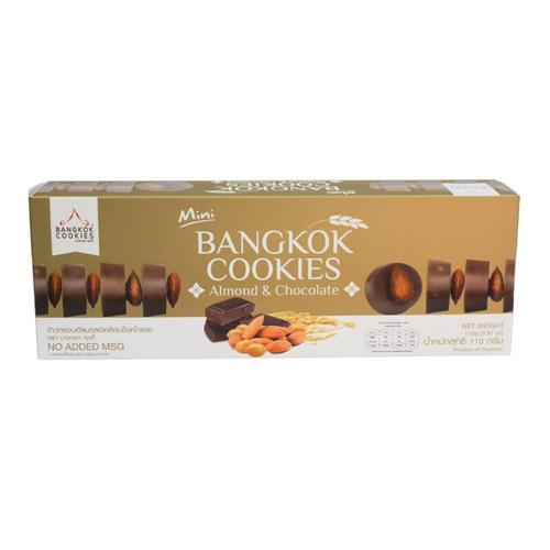 BANGKOK COOKIES低糖巧克力杏仁香米饼110g