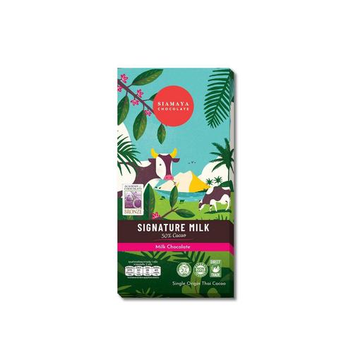 SIAMAYA DARK MILK CHOCOLATE 50% 75G.