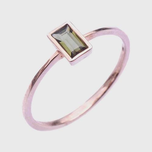 MINIM Wood Element Ring Pink Gold Plated - 53